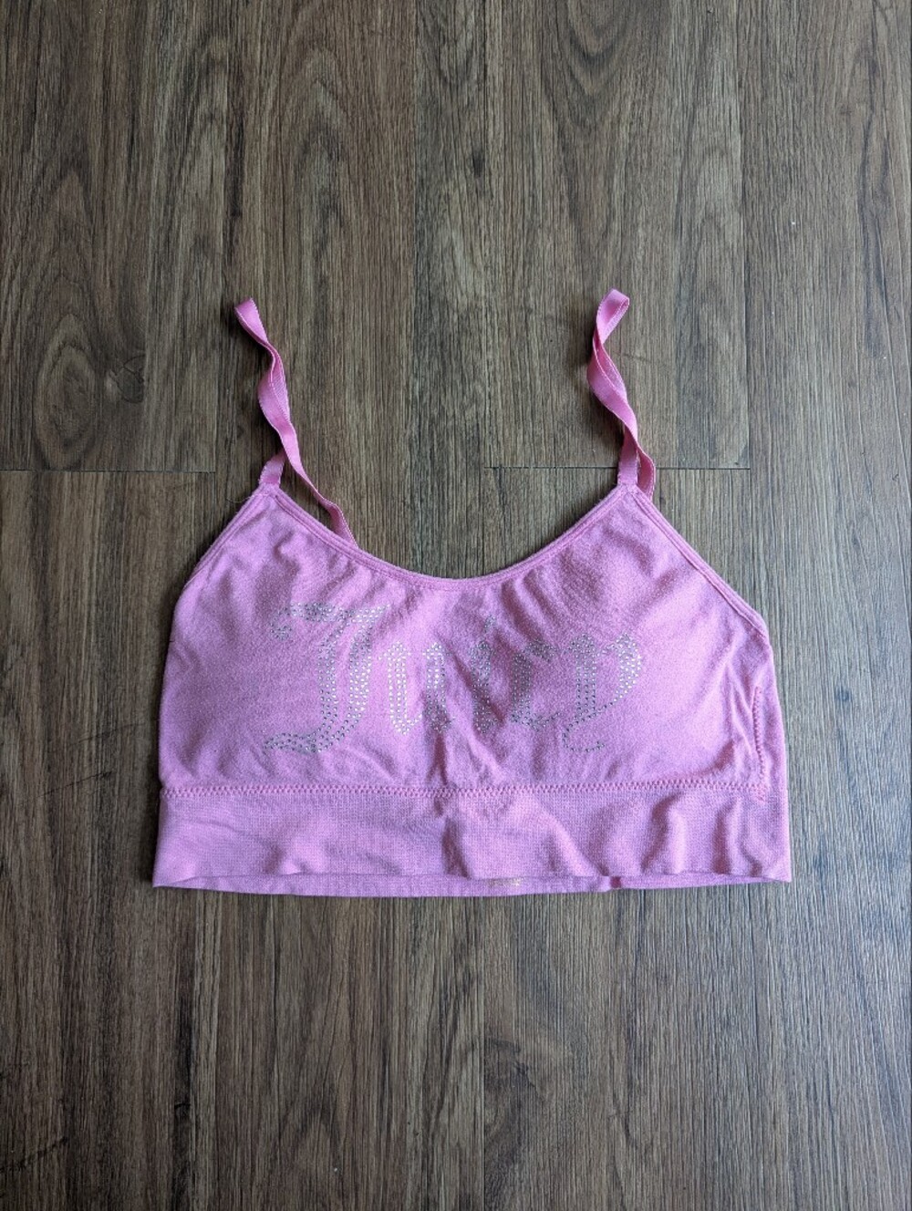 Juicy Couture Pink Rhinestone Seamless Bralette